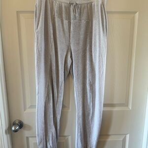 Free People Gray Sweatpants with Elastic Waistband and Tapered Ankles